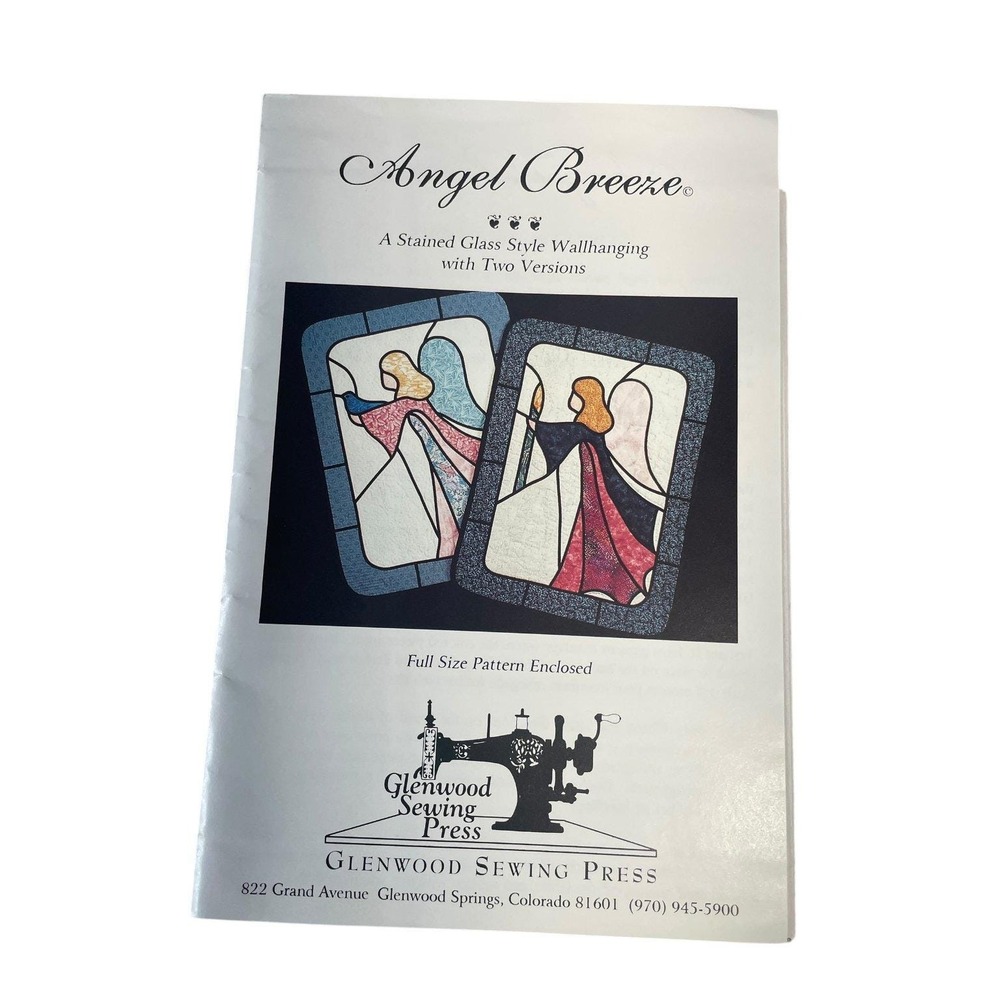 Glenwood Sewing Press Angel Breeze Pattern OS Stained Glass Wallhanging Uncut